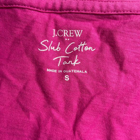 J. Crew Factory Women's Slub Cotton V-Neck Tank Top Pink S Small New - Picture 6 of 8
